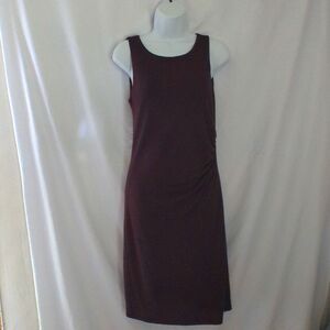 Ann Taylor Loft Tank Sheath Dress Ruched Stretch Knit Women Size S Sleeveless